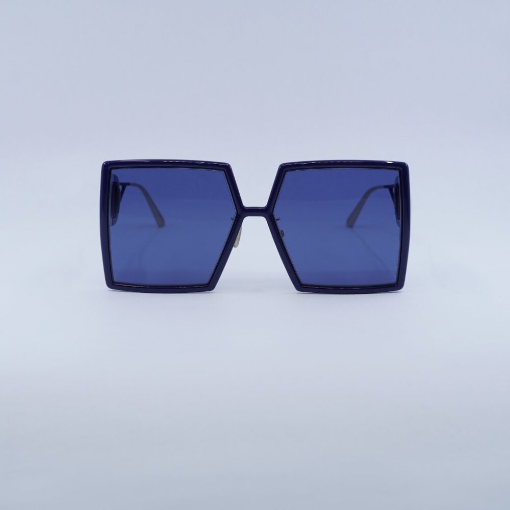 Dior 30MONTAIGNE SU 30B0 Sunglasses - Blue Square Frame, Blue Lenses - Picture 6 of 10